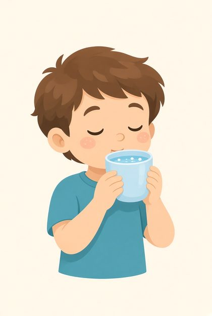 喝水漱口